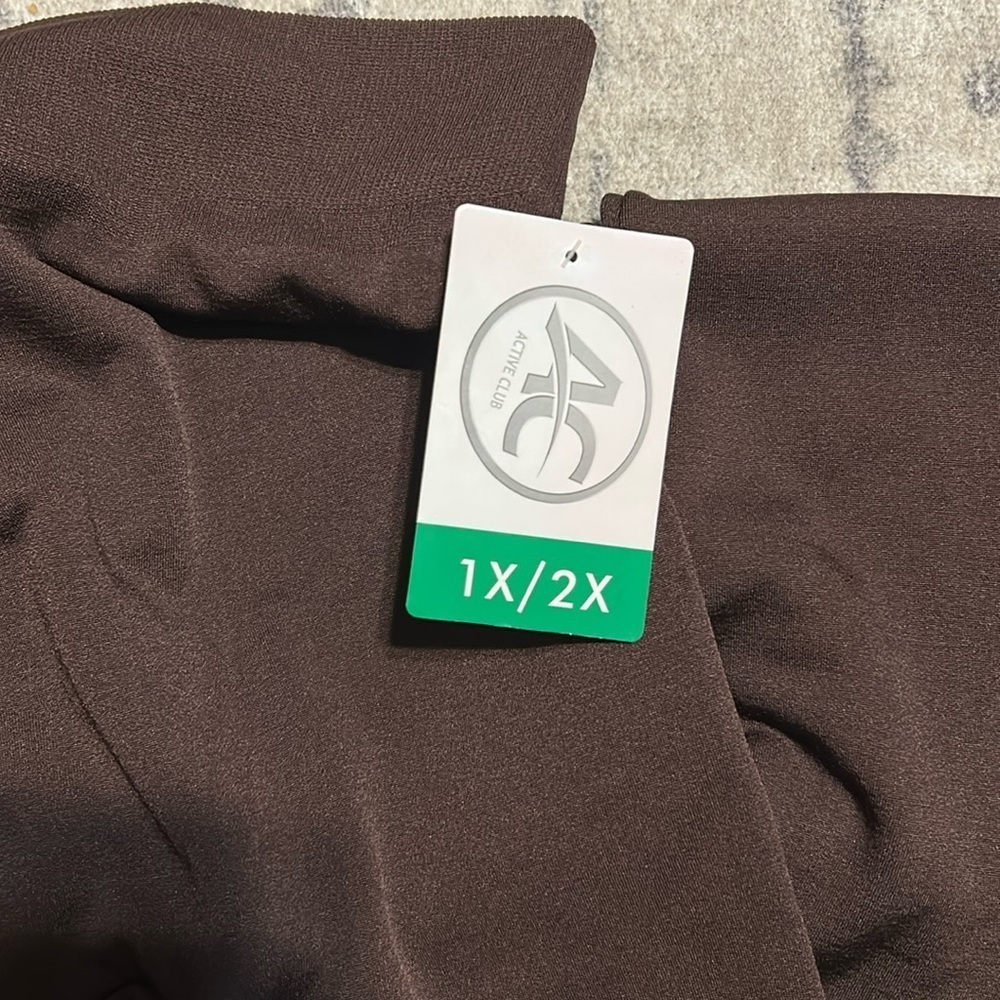 Women’s Brown Leggings Athletic Club Size 1x/2x - Picture 2 of 4